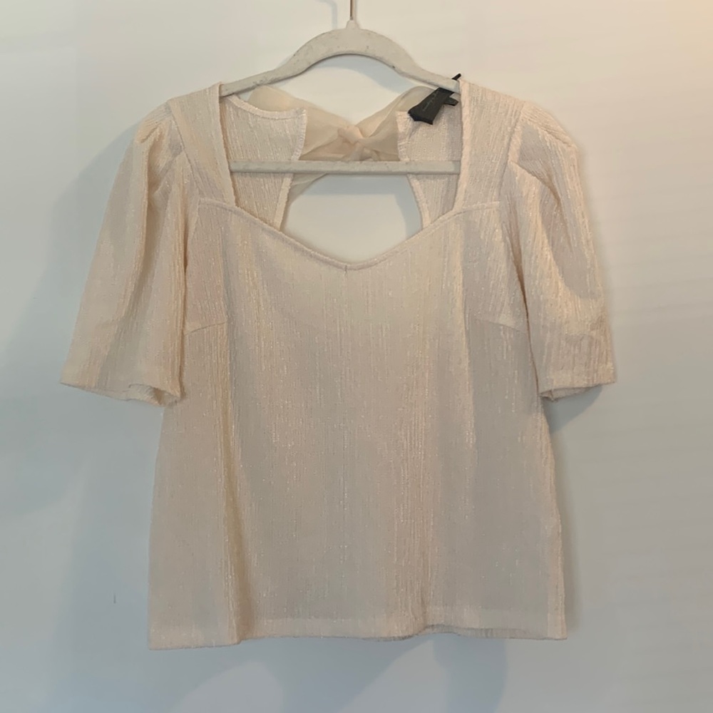 Anthropologie blouse with a bow! Size S!